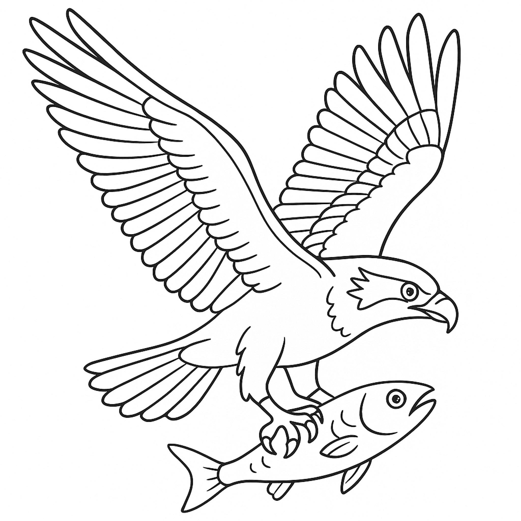 Osprey Catching Kleurplaat