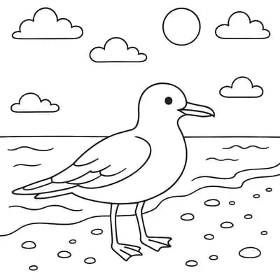 Zeemeeuw Kleurplaat