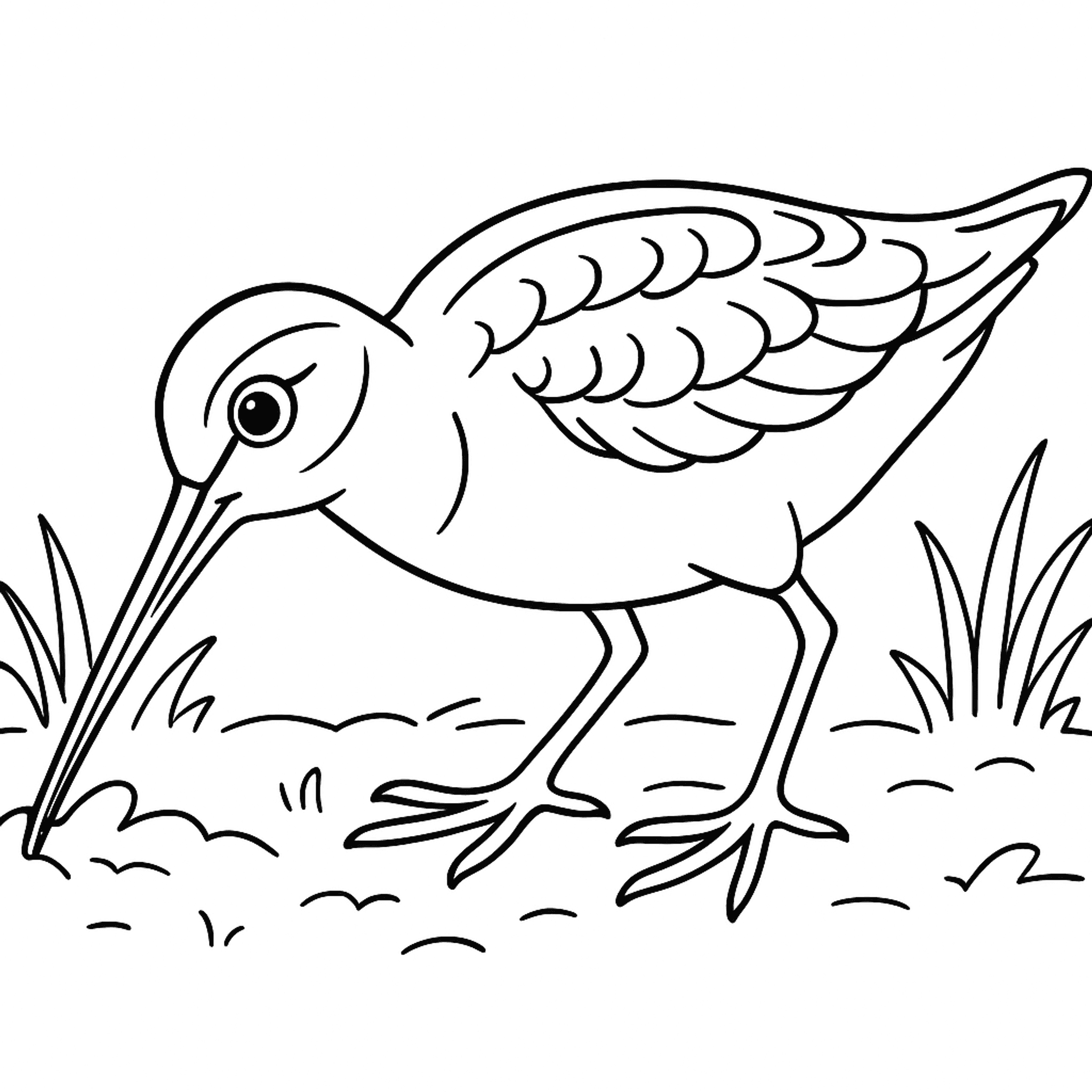 Woodcock Probing Kleurplaat