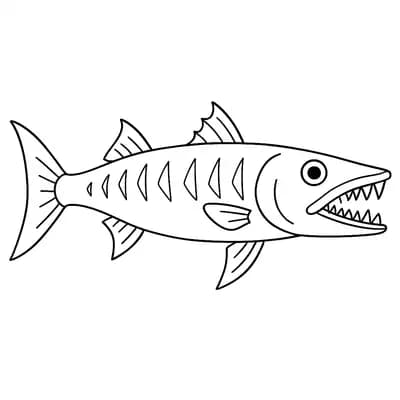 Barracuda Kleurplaat