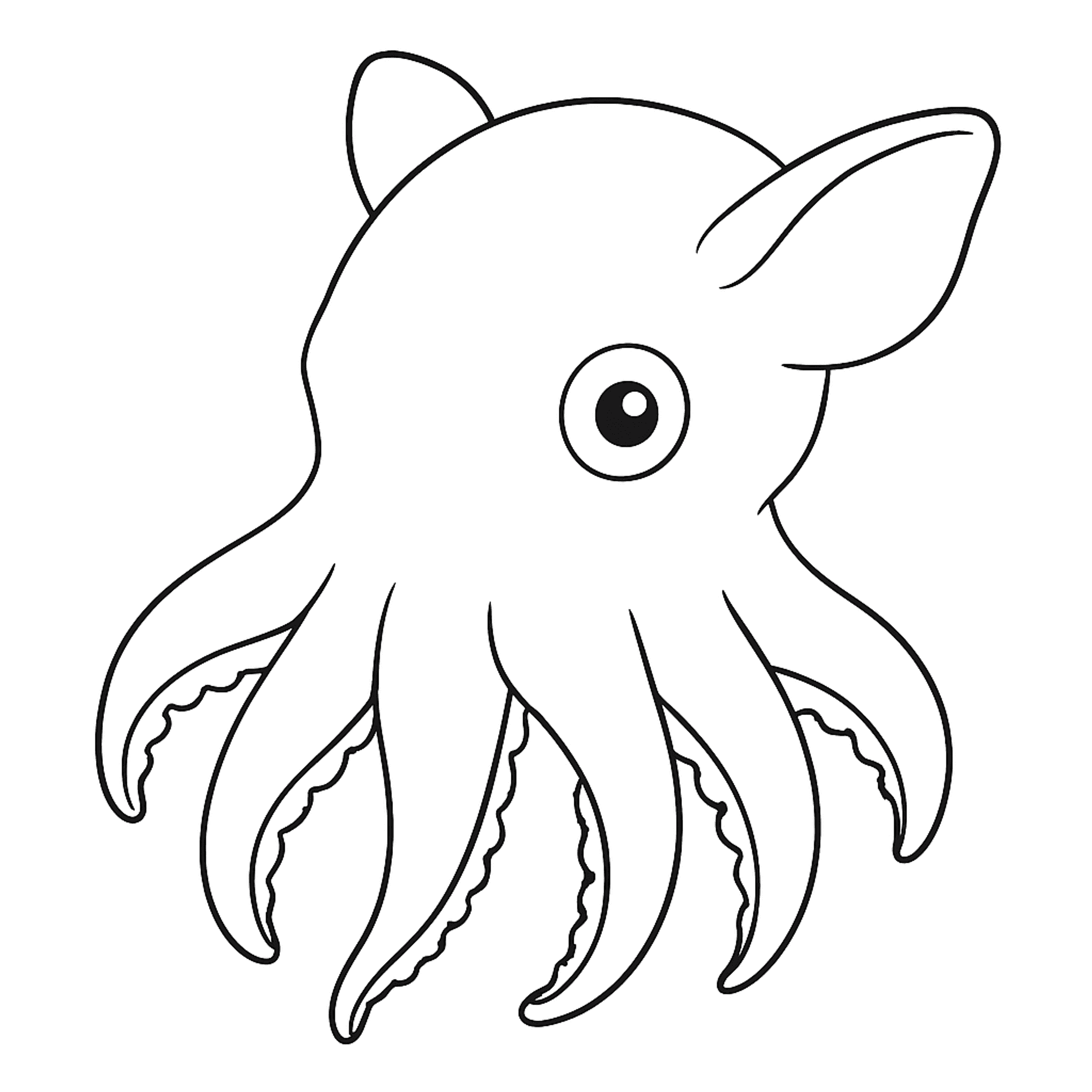 Dumbo Octopus Kleurplaat