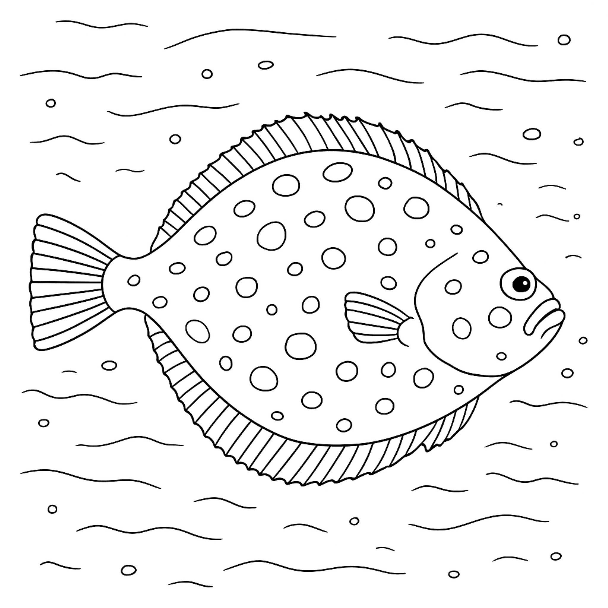 Flounder Flat Kleurplaat