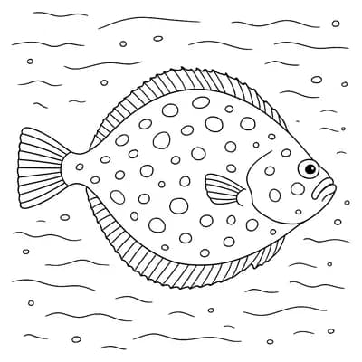 Flounder Flat Kleurplaat