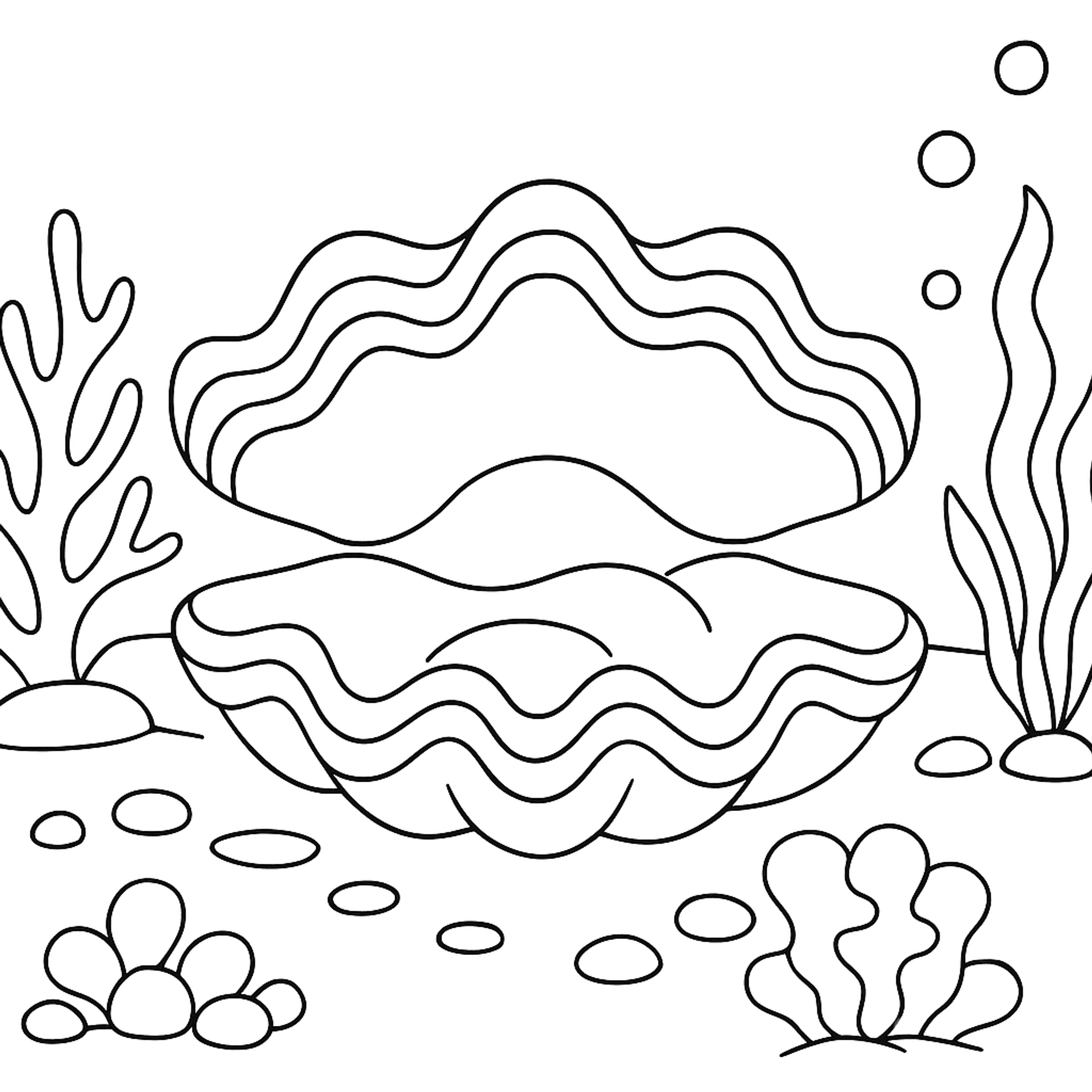 Reuzenmossel Kleurplaat