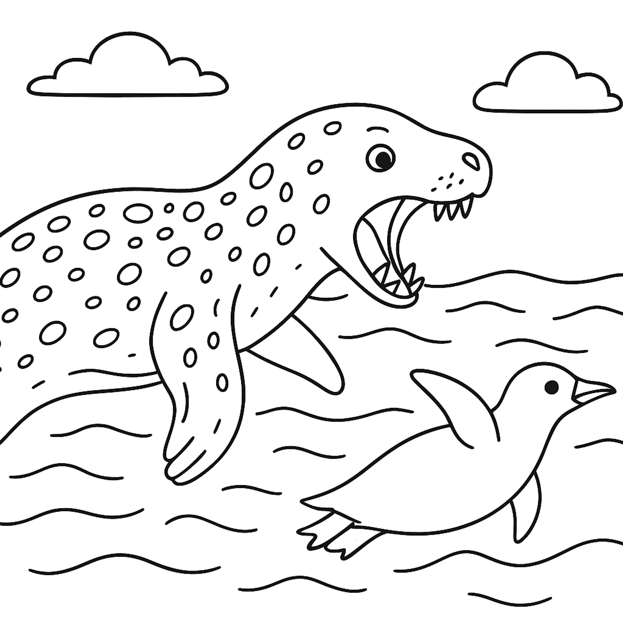 Luipaardzeehond Kleurplaat