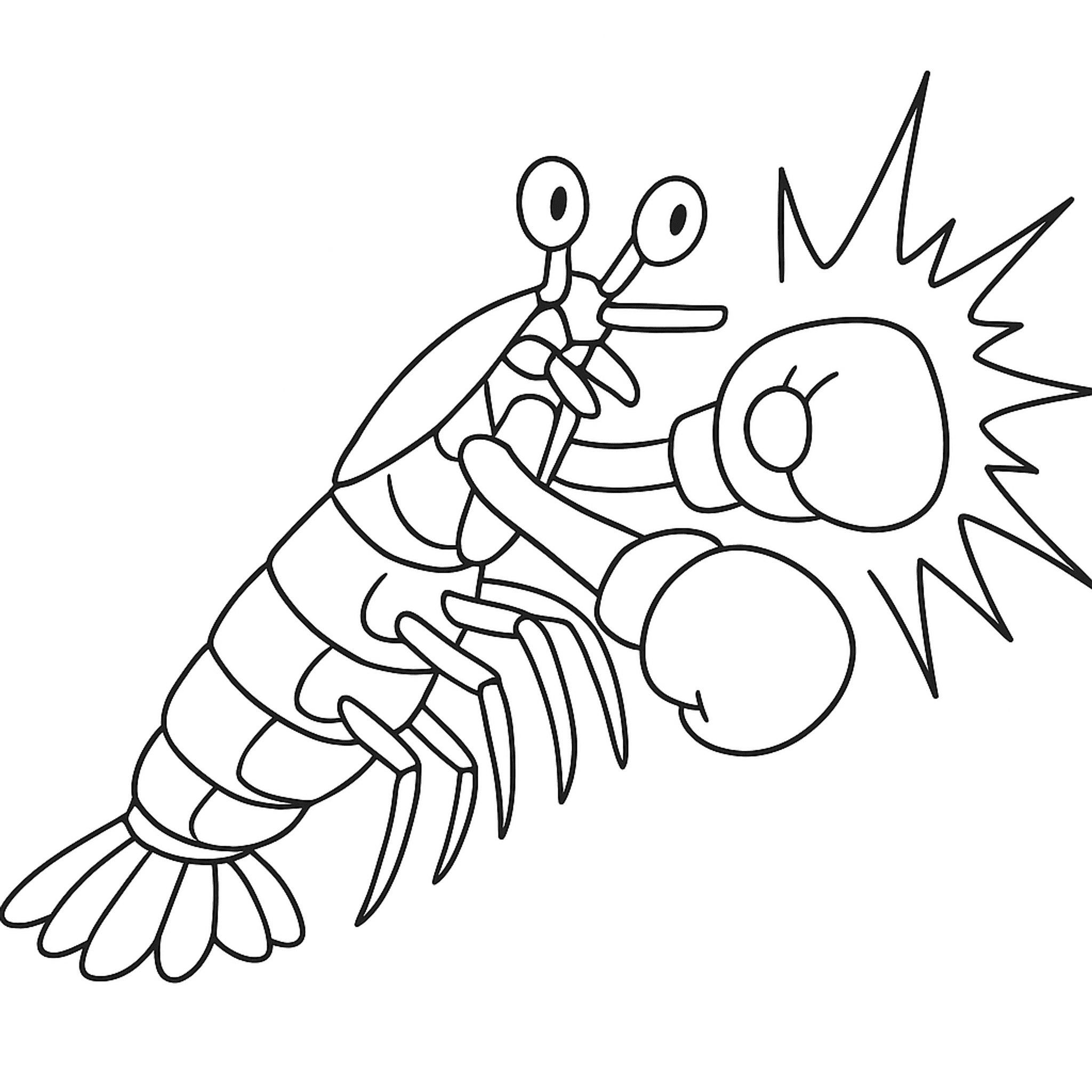Mantis Shrimp Kleurplaat