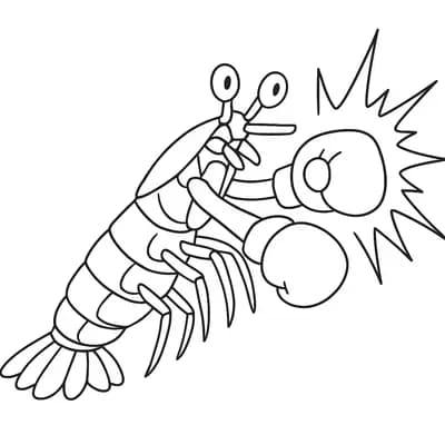 Mantis Shrimp Kleurplaat