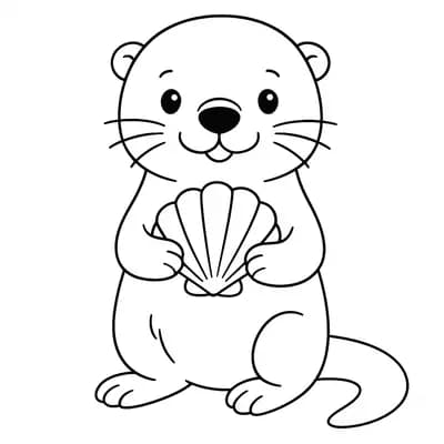 Zeeotter Kleurplaat
