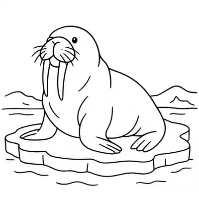 Walrus Kleurplaat