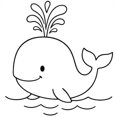 Walvis Kleurplaat